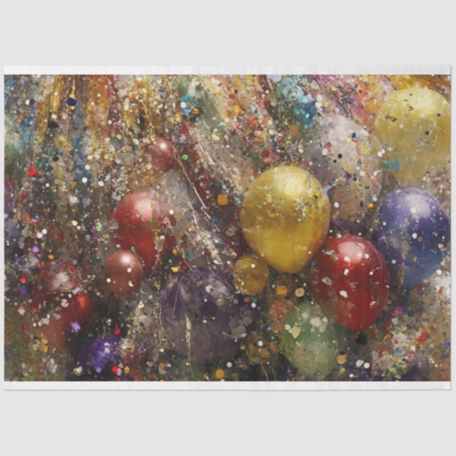 Decoupage Confetti Jubilee At The Big Top Circus Tissue Paper (Front)