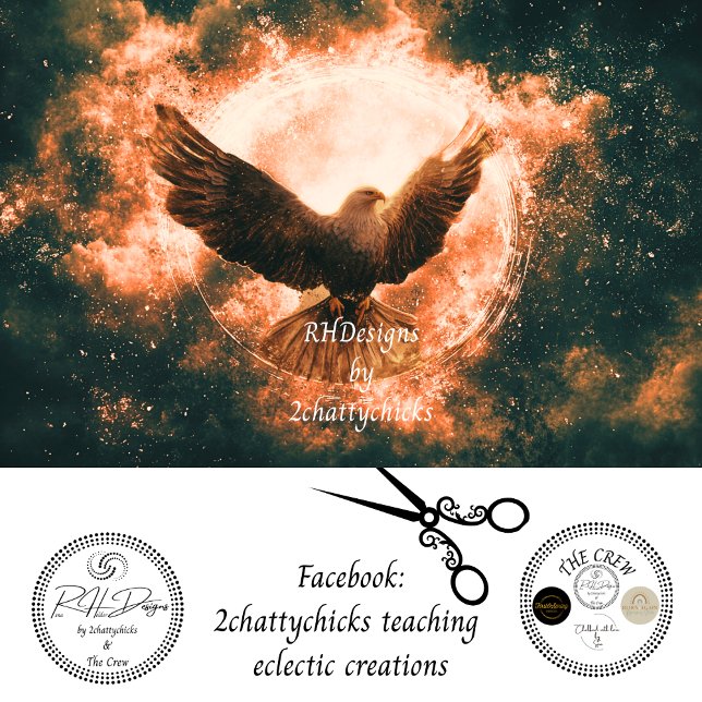 Decoupage Cosmic Atmosphere Eagle Wings Spread  Tissue Paper (Creator Uploaded)