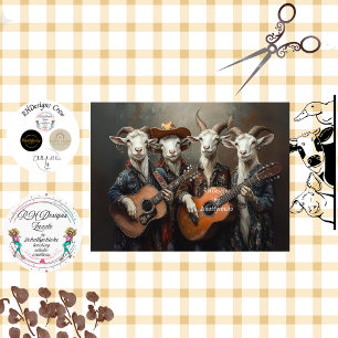 Decoupage Country Music Farming Goats Tissue Paper