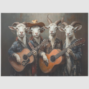 Decoupage Country Music Farming Goats Tissue Paper