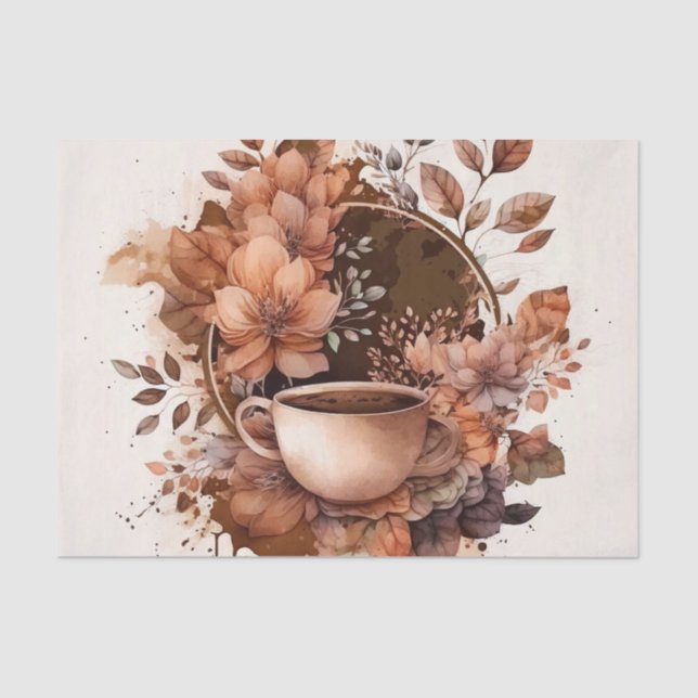 Decoupage crafters coffee lovers tissue paper (Front)
