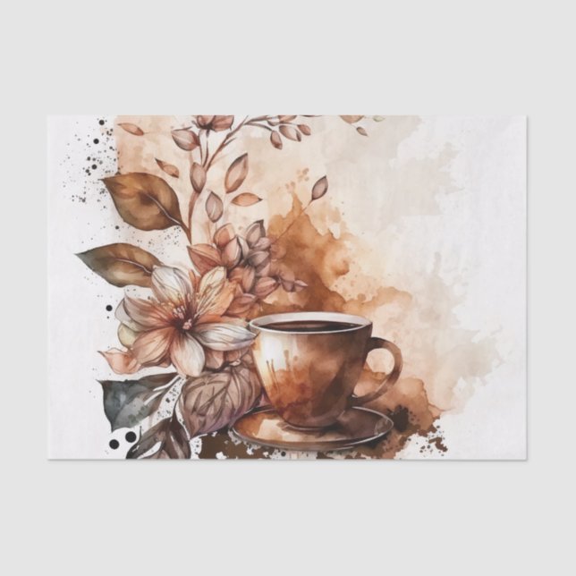 Decoupage crafters coffee lovers  tissue paper (Front)