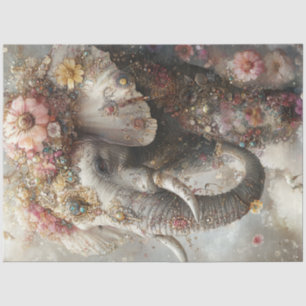 Decoupage Digital Elephant Fantasy & Beauty Tissue Paper
