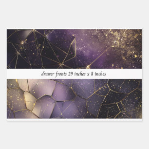 Decoupage Drawer Fronts 29x8 Geometric Cosmic  Wrapping Paper Sheets