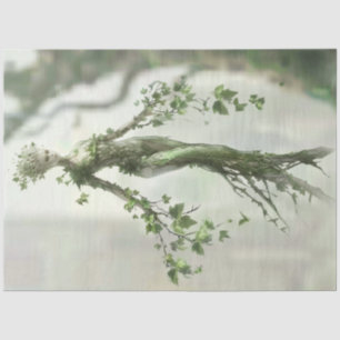 Decoupage Earthly Woman Figure With Tree Tissue Paper