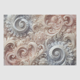 Decoupage Elegant Gradient Pastel Lace Pattern Tissue Paper