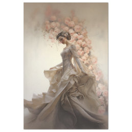 Decoupage Elegant Wedding Bride Intricate Wedding Tissue Paper