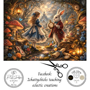 Decoupage Enchanted Woodland Girl & Rabbit  Tissue Paper