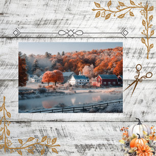 Decoupage England Fall Frost Autumn Fiery Hues Tissue Paper