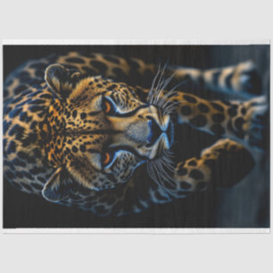 Decoupage Exotic Leopard Close Up Digital Art Tissue Paper