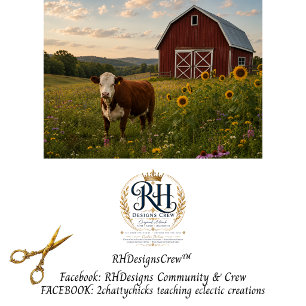 Decoupage Farmhouse Cow Sunflower Field Tissue Paper