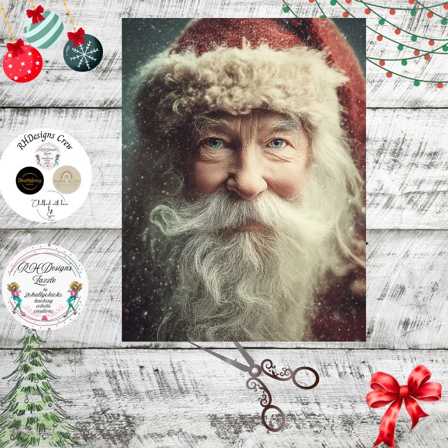 Decoupage Festive Christmas Santa Claus  Tissue Paper (Creator Uploaded)