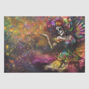 Decoupage Festive Dia de los Muertos Dancer Tissue Paper