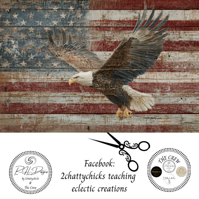 Decoupage Flag Distress Background Eagle in Flight Tissue Paper (Creator Uploaded)
