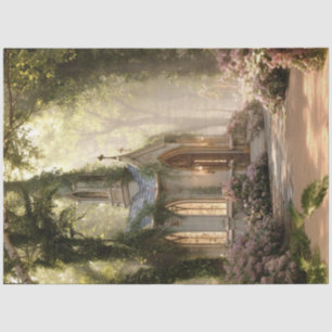 Decoupage Forest Chapel Gothic Fairytale Tissue Paper