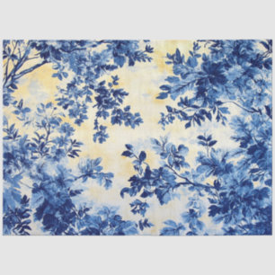 Decoupage French Country Wallpaper Blue White  Tissue Paper