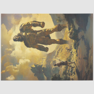 Decoupage Giant Goliath & David  Tissue Paper