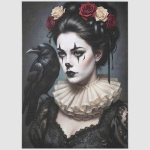 Decoupage Gothic Rose Queen – Dark Romantic Art Tissue Paper