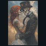 Decoupage Gothic Skeleton Honeymoon Tissue Paper<br><div class="desc">After their enchanting wedding, Victor and Eliza, the skeleton couple, embarked on a honeymoon that would be remembered for eternity. They chose a destination as unique as their love—a secluded, mystical island where the veil between the living and the dead was thin, allowing them to experience the best of both...</div>