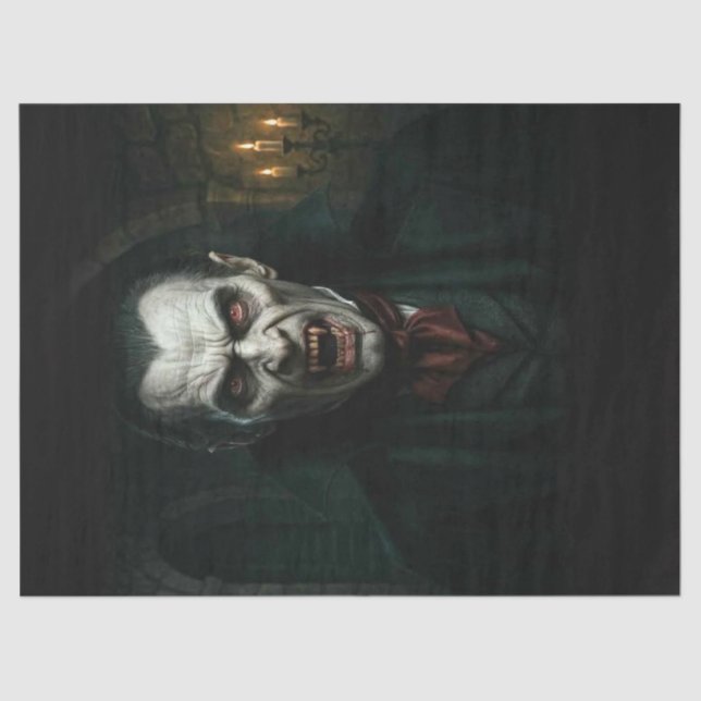 Decoupage Gothic Vampire Art Tissue Paper (Front)