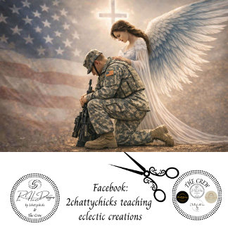 Decoupage Guardian Angel of American Soldier  Tissue Paper