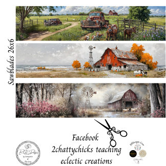 Decoupage Handsaw Rustic Barn, Vintage Truck Tissue Paper