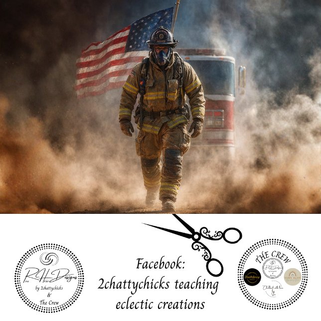 Decoupage Heroic Firefighter Responder  Tissue Paper (Creator Uploaded)