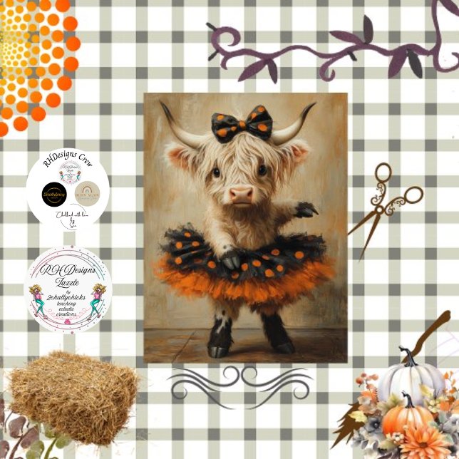 Decoupage Highland Tutu Tinsel Hooves Halloween  Tissue Paper (Creator Uploaded)