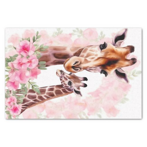 Decoupage jungle giraffe lovers  tissue paper