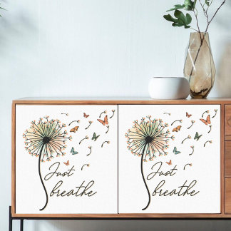 Decoupage Just Breathe Dandelion with Butterflies Tissue Paper