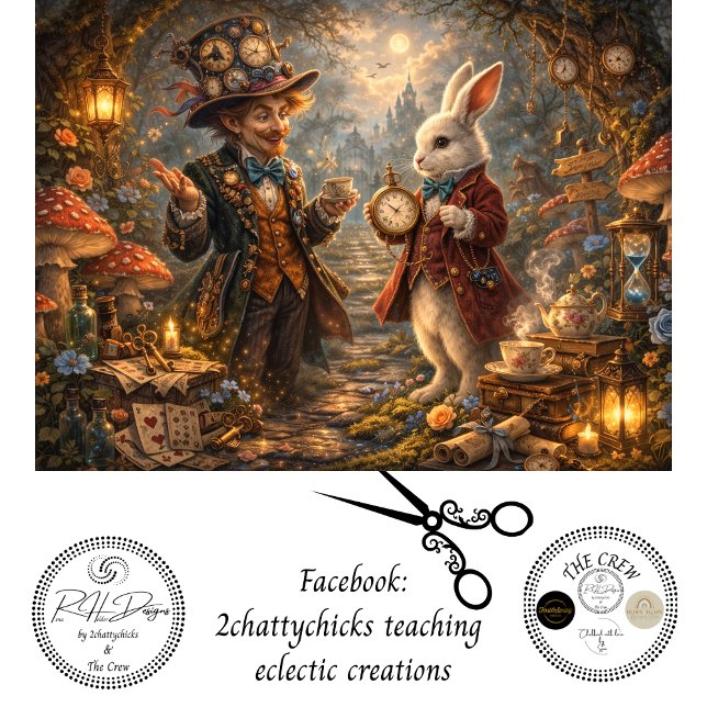 Decoupage Kneeling Woodland Timekeeper Rabbit Tissue Paper (Creator Uploaded)