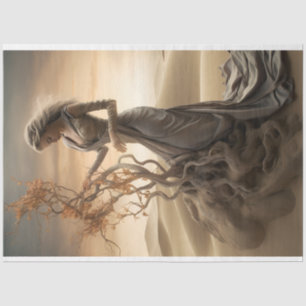 Decoupage Lady in the desert Tissue Paper