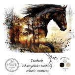 Decoupage Landscape Horse Double Exposure Forest Tissue Paper