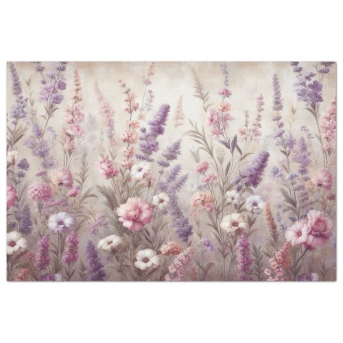 Decoupage Lavender Wildflower Tissue Paper