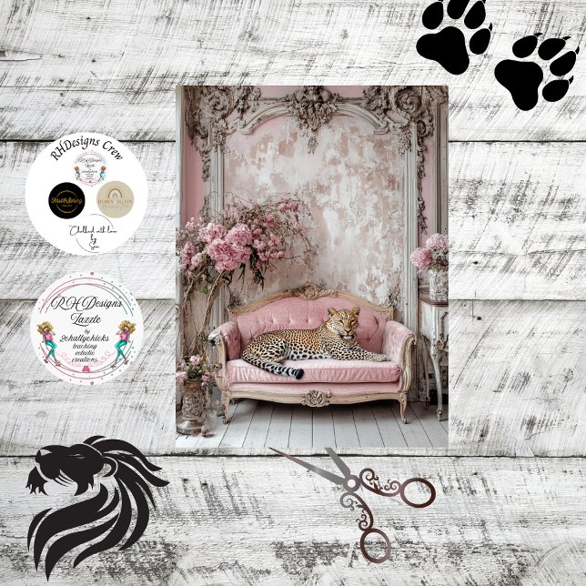 Decoupage Lavish Leopard Romantic Whimsical Room  Tissue Paper (Creator Uploaded)