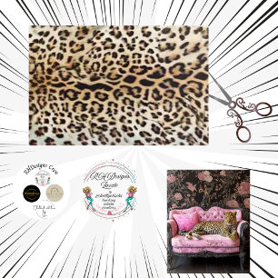 Decoupage Leopard Fur Rosette Pattern  Tissue Paper