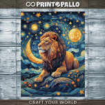 Decoupage - Lion in a Van Gogh world -  Tissue Paper<br><div class="desc">Dive into a world of animal enchantment with our exclusive decoupage images. You'll love the lifelike details and vibrant colors that bring these creatures to life. Whether it's a fierce lion, a graceful dolphin, or a colorful bird, these designs will add a touch of wild beauty to your projects. ❇️...</div>