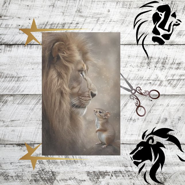 Decoupage Lion Squirrel Pause Between Hearbeats Tissue Paper (Creator Uploaded)