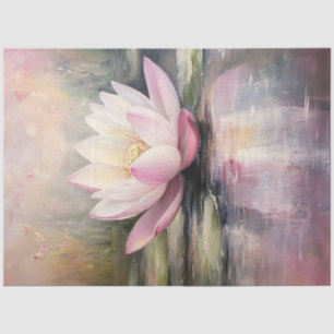 Decoupage Lotus Floating Water Buddha Blossoms   Tissue Paper