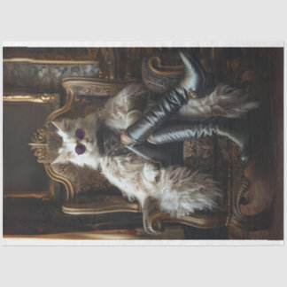 Decoupage Luxurious Dressed Cat Tissue Paper