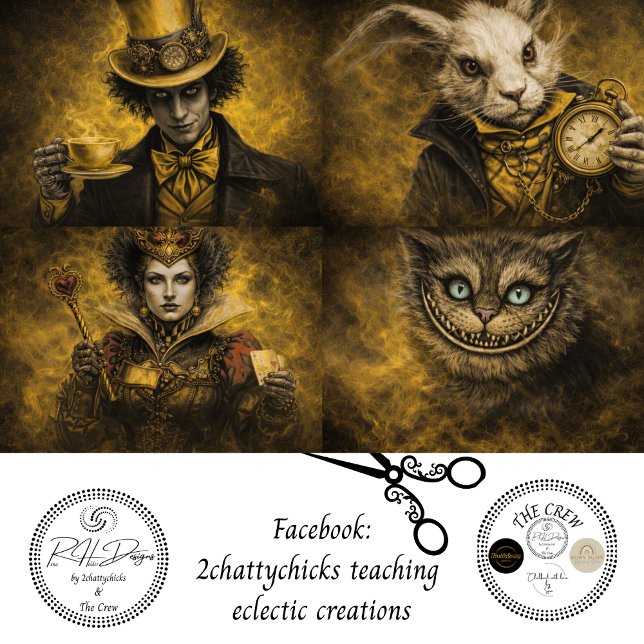 Decoupage Magically Inspired Character Set Tissue Paper (Creator Uploaded)