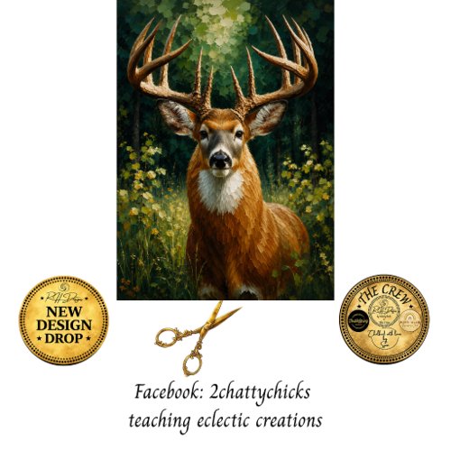 Decoupage Majestic Buck Forest Wildlife Nature Art Tissue Paper