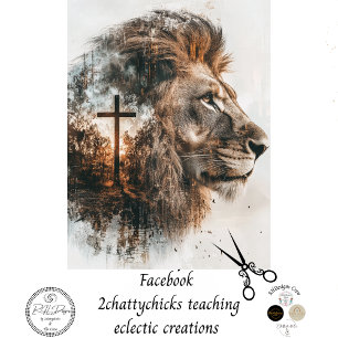 Decoupage Majestic Lion & Cross  Tissue Paper