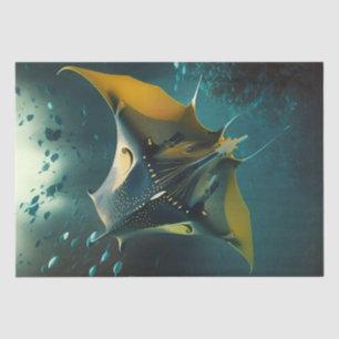 Decoupage Majestic Underwater Manta Ray Ocean Tissue Paper