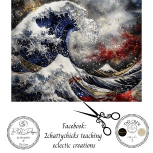 Decoupage Massive Ocean Wave USA Flag Tissue Paper