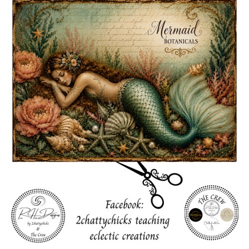 Decoupage Mermaid Coastal Sea Art Tissue Paper