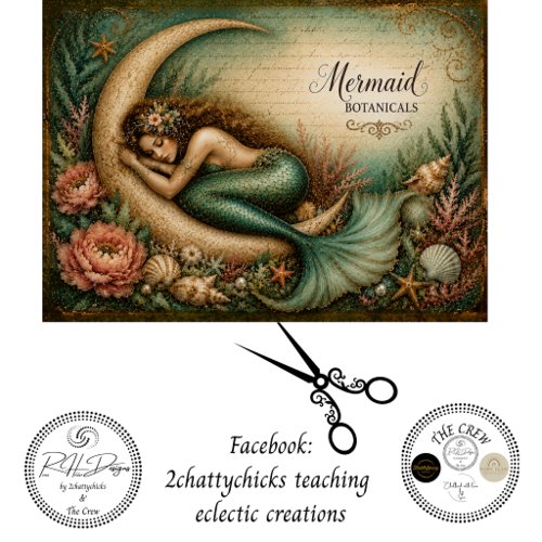 Decoupage Mermaid Vintage Ocean Fantasy  Tissue Paper