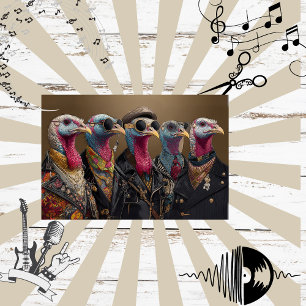 Decoupage Metallica Turkey Feathers Funk Band Tissue Paper