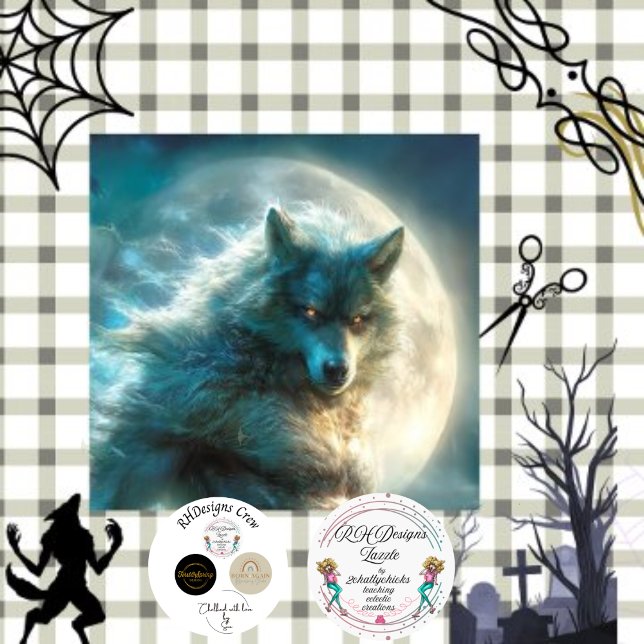 Decoupage Moonlit Werewolf Fantasy Creature  Tissue Paper (Creator Uploaded)