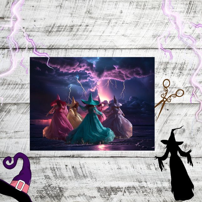 Decoupage Mystical Witches Lightening Storm  Tissue Paper (Creator Uploaded)
